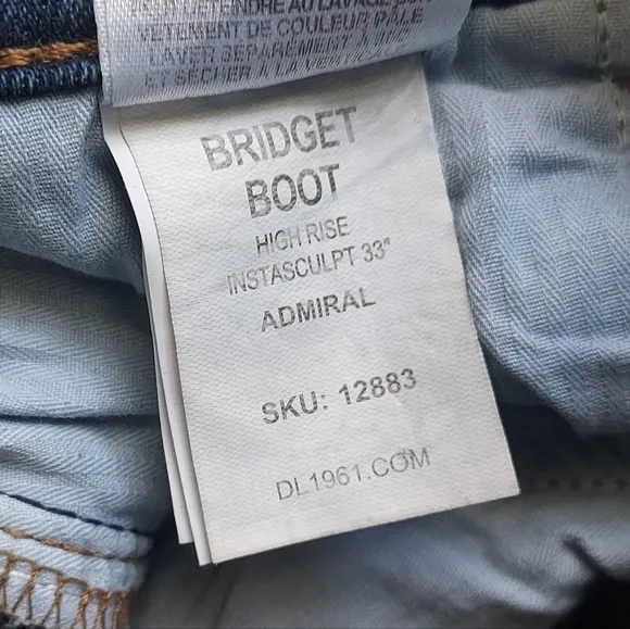 DL1961 Denim Bridget Boot Denim Jean Size 29 High Rise Crop Medium Wash