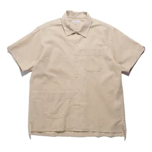 EG CL Sheeting Camp Shirt Natural 25S1A004