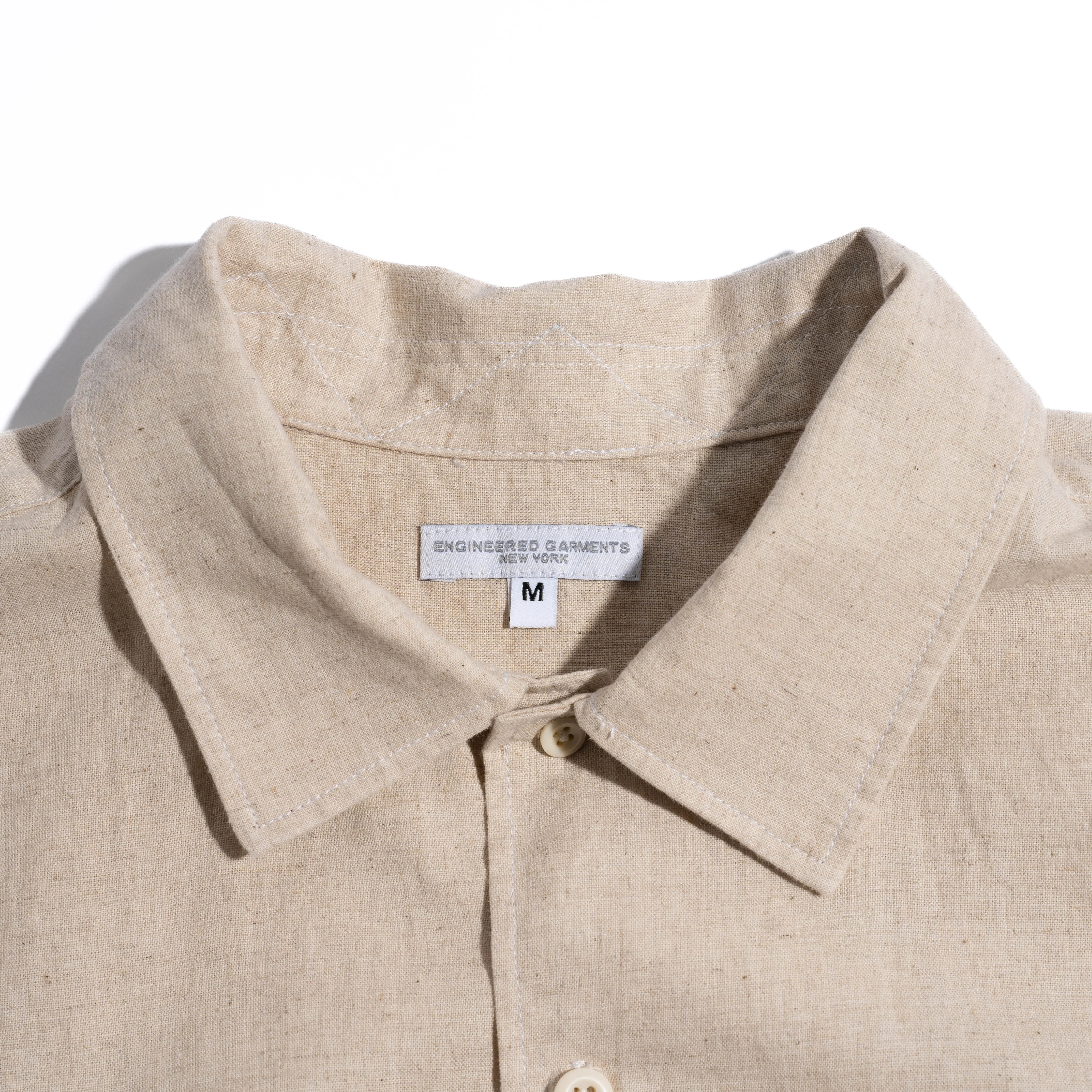 EG CL Sheeting Camp Shirt Natural 25S1A004