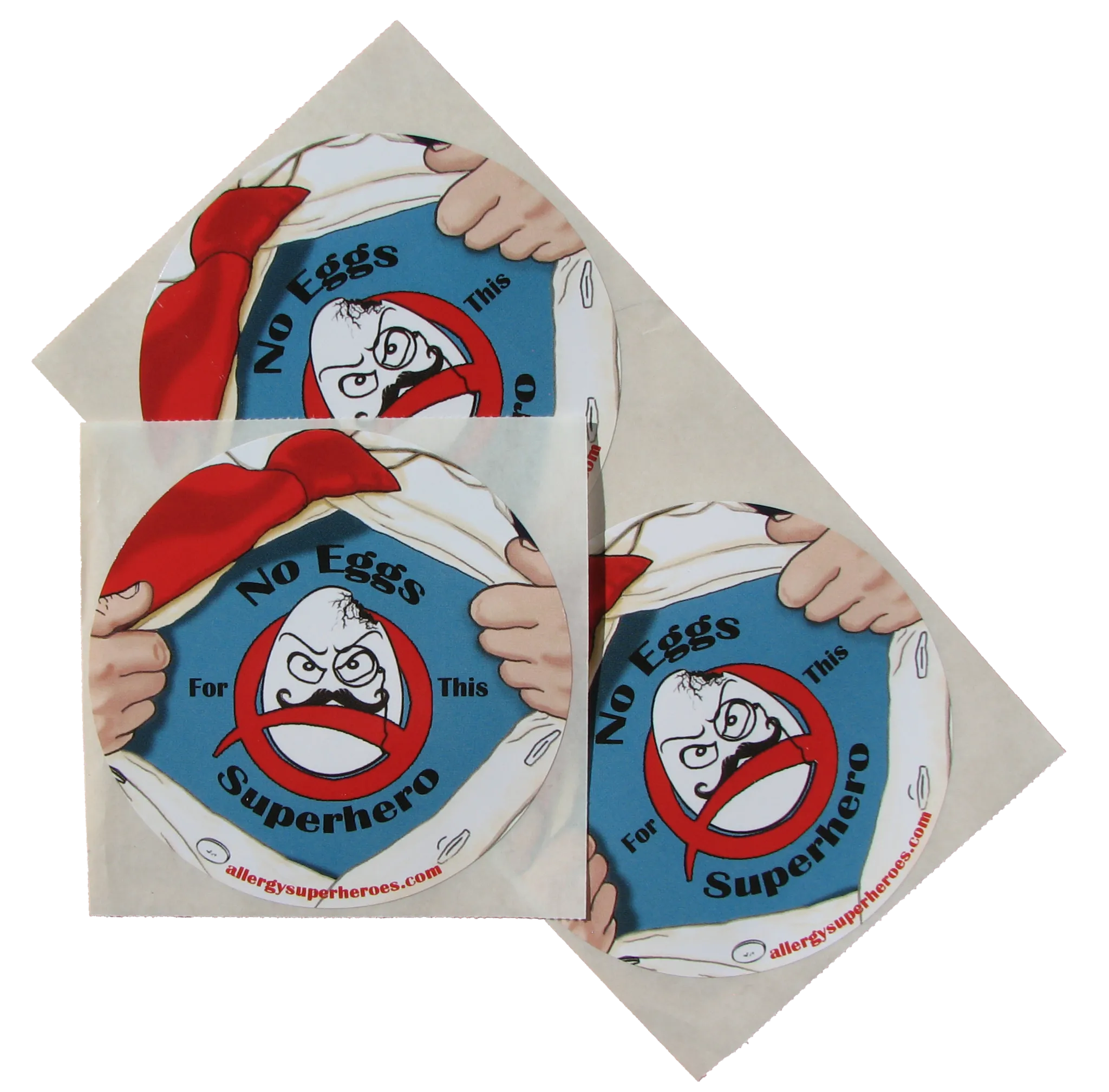 Egg Allergy Superhero Boy Sticker