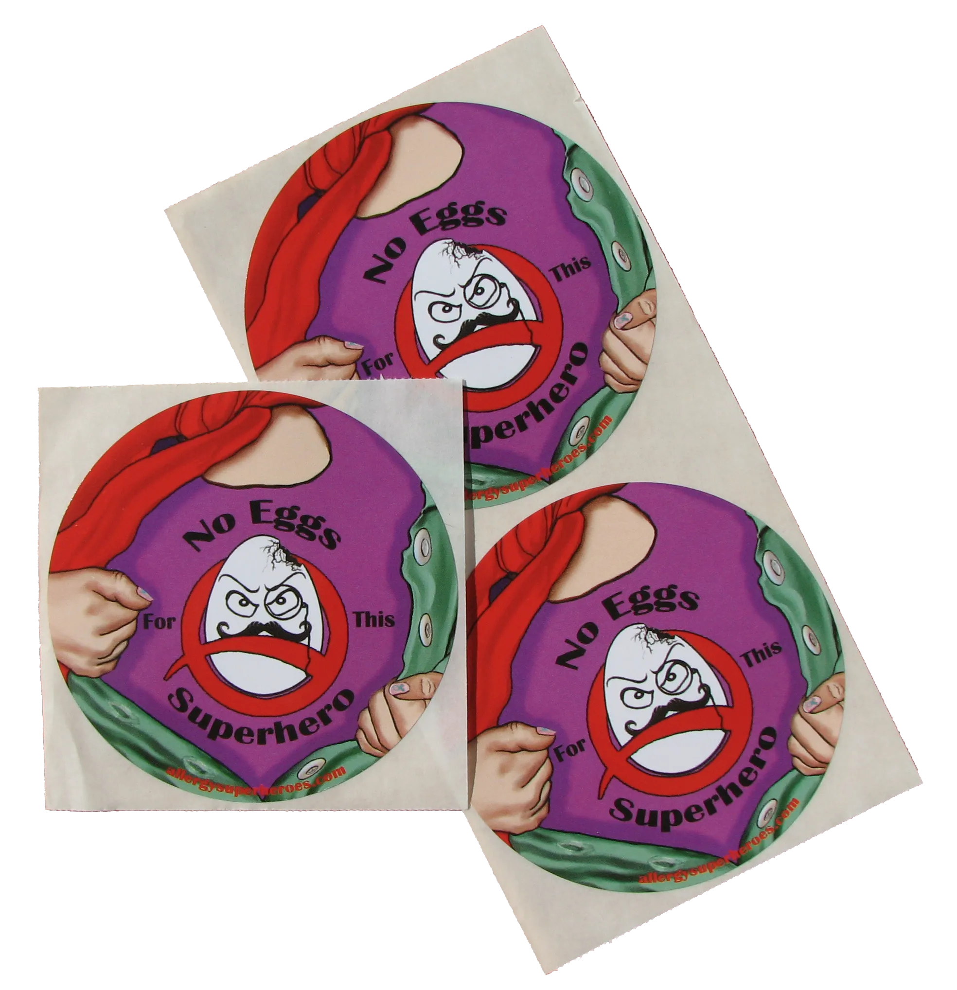 Egg Allergy Superhero Girl Sticker