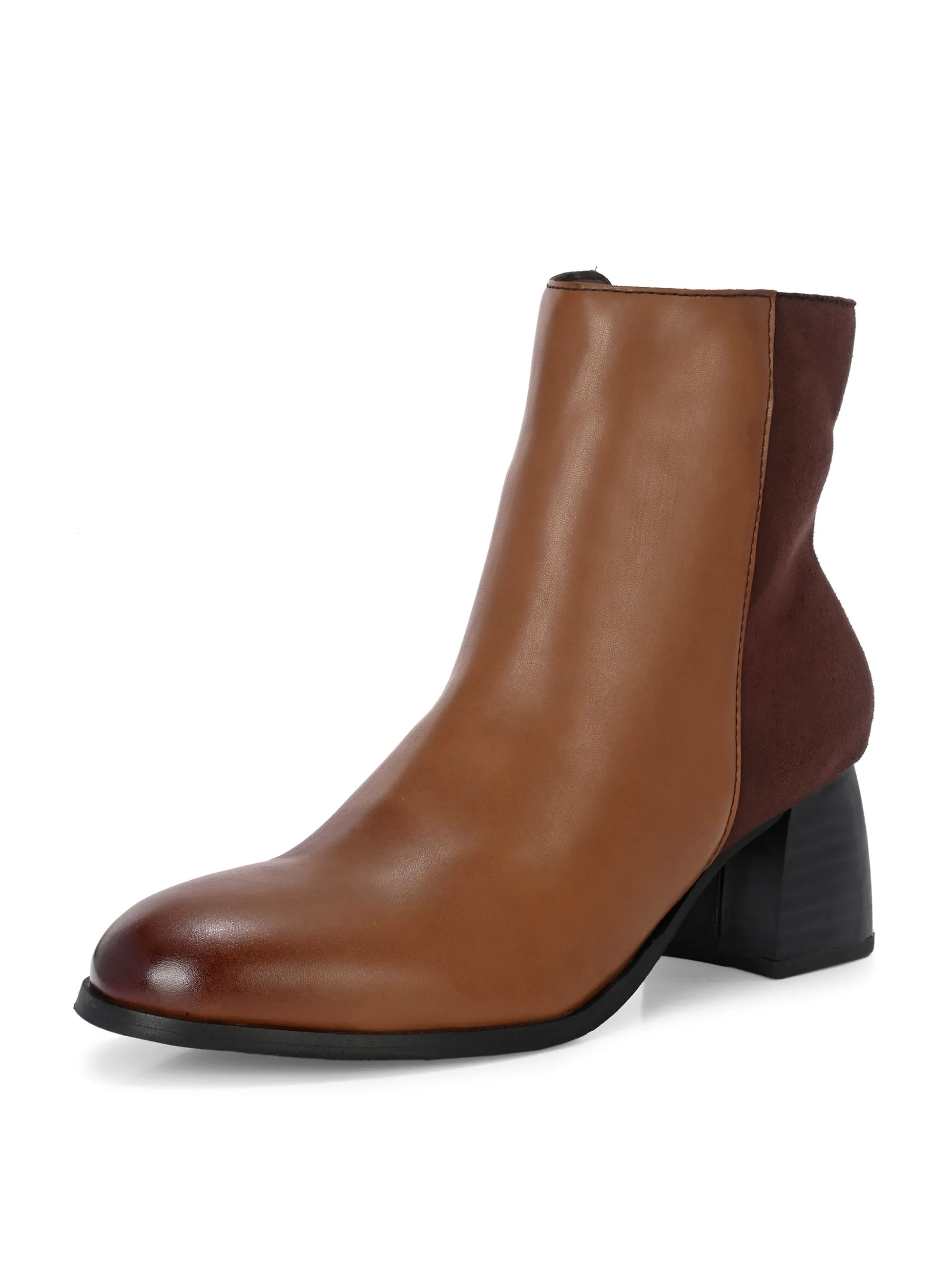 EL PASO Women Black Faux Leather Casual Chelsea Boots