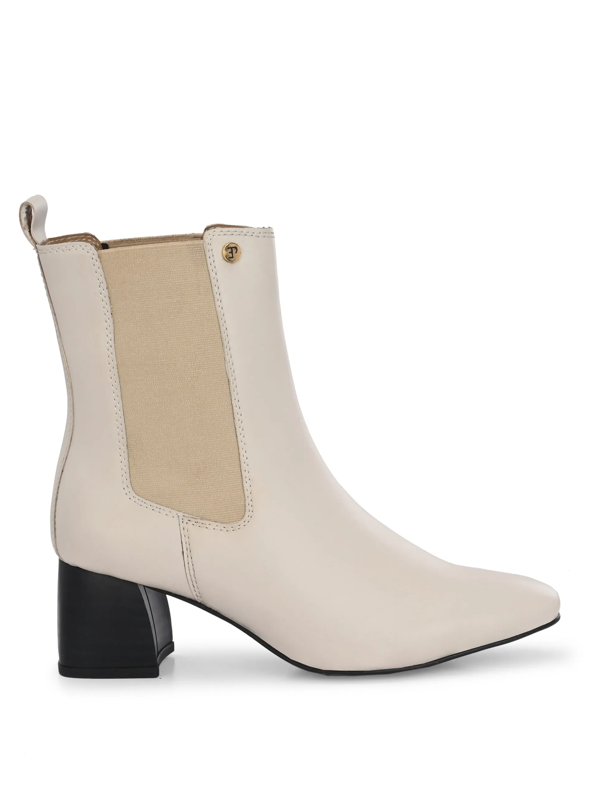 EL PASO Women Black Faux Leather Casual Chelsea Boots