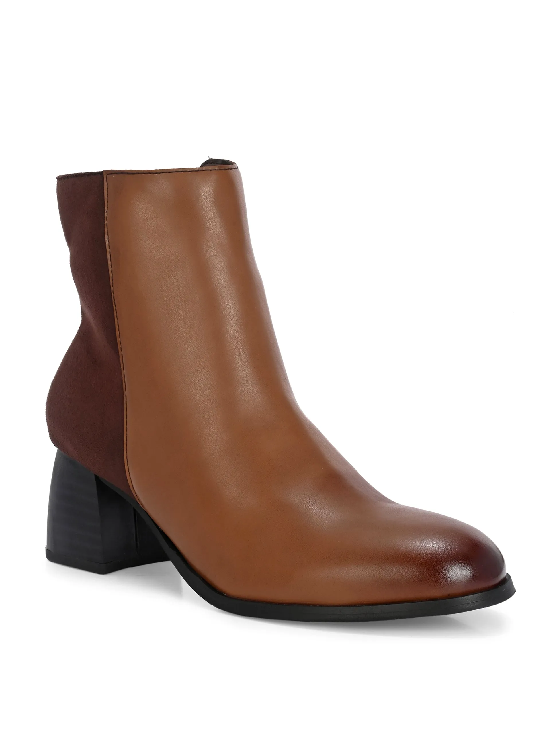 EL PASO Women Black Faux Leather Casual Chelsea Boots