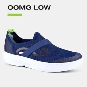 EUC OOFOS Men's OOmg Low Shoes Navy Blue Men 9.5