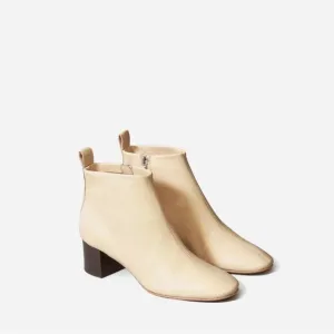 Everlane Italian Leather The Day Boot Ecru cream size 8