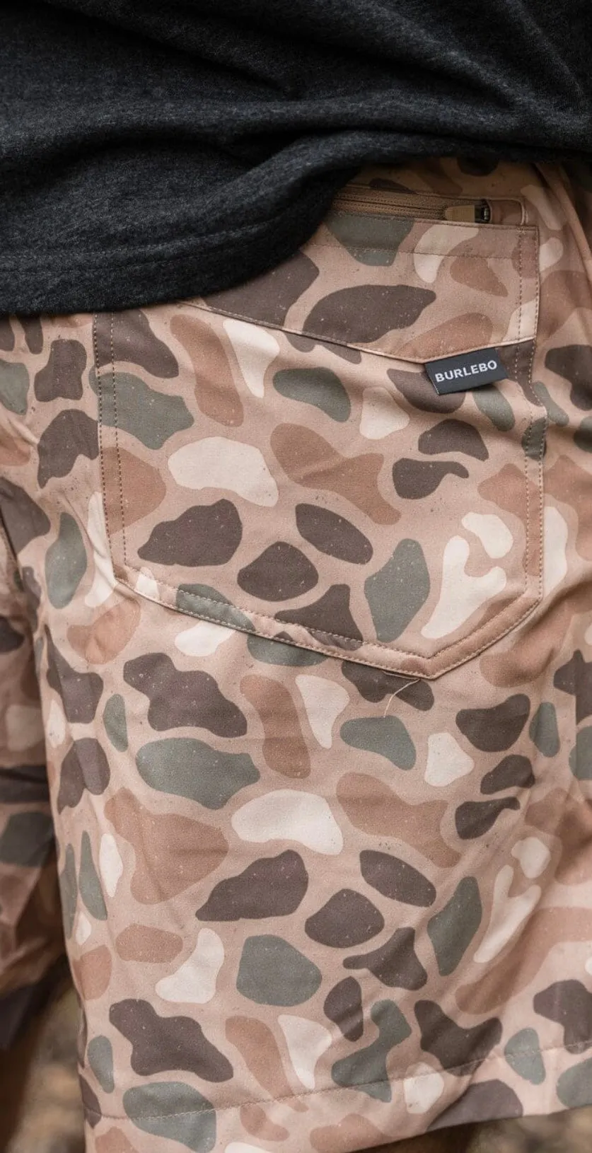 Everyday Short Pintail Camo Brown Pocket Burlebo