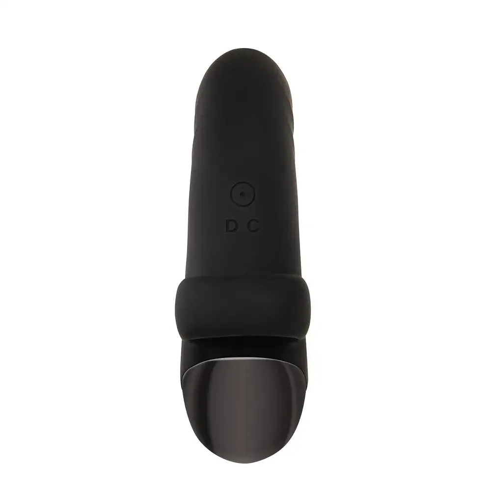Evolved Silicone Black Rechargeable Mini Finger Vibrator