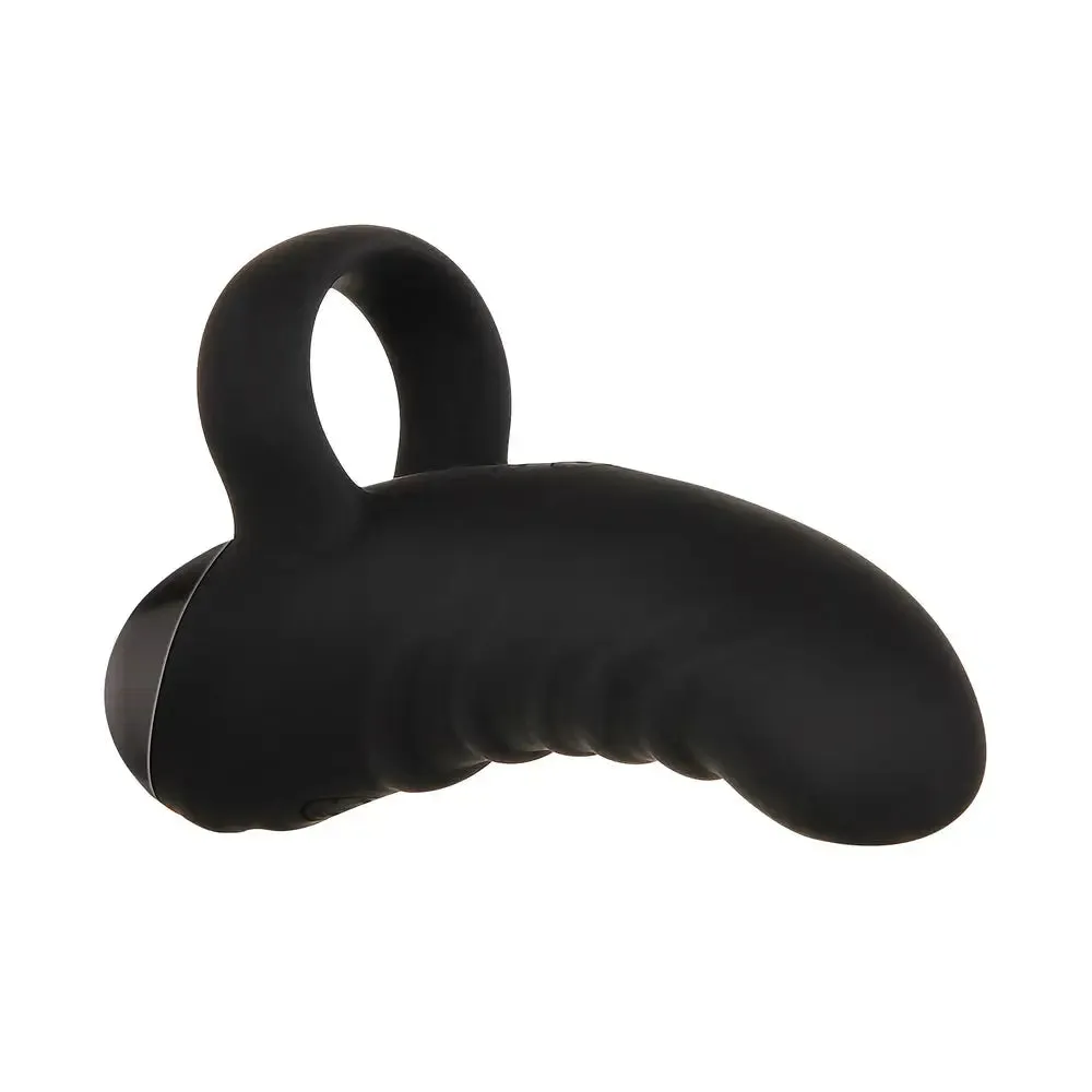 Evolved Silicone Black Rechargeable Mini Finger Vibrator