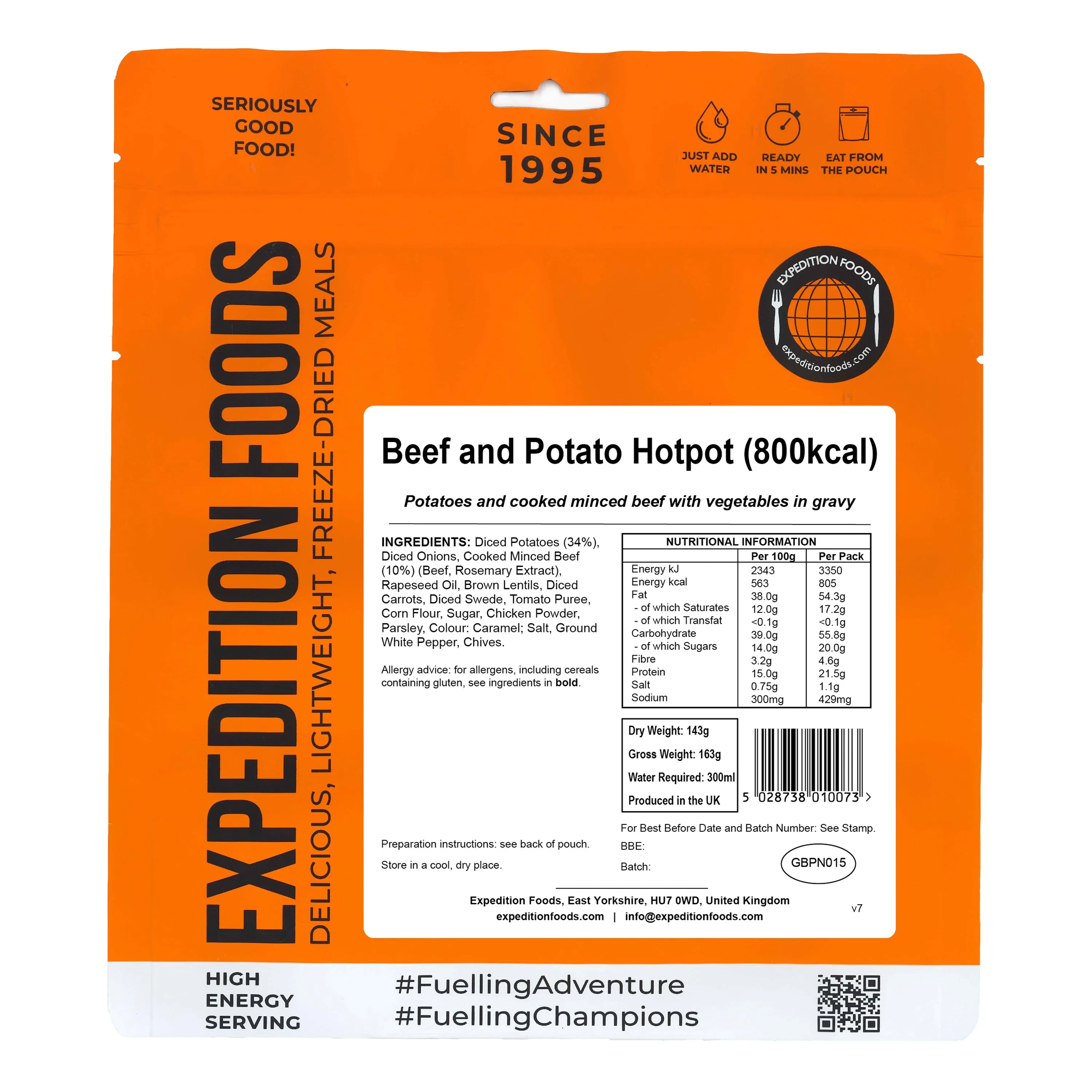 Expedition Foods Beef and Potato Hotpot (800kcal)