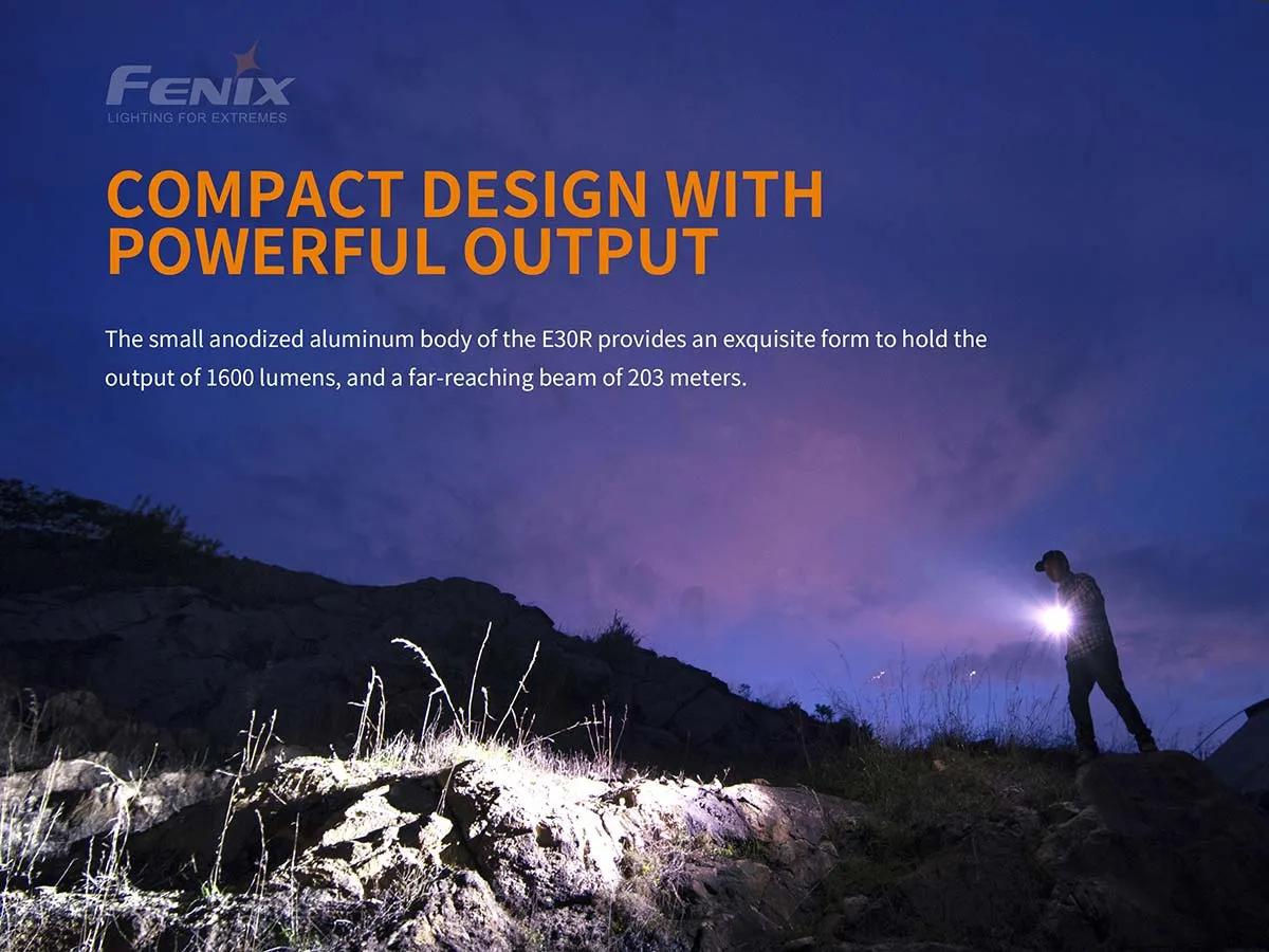 Fenix E30R Rechargeable Flashlight 1600 lumens