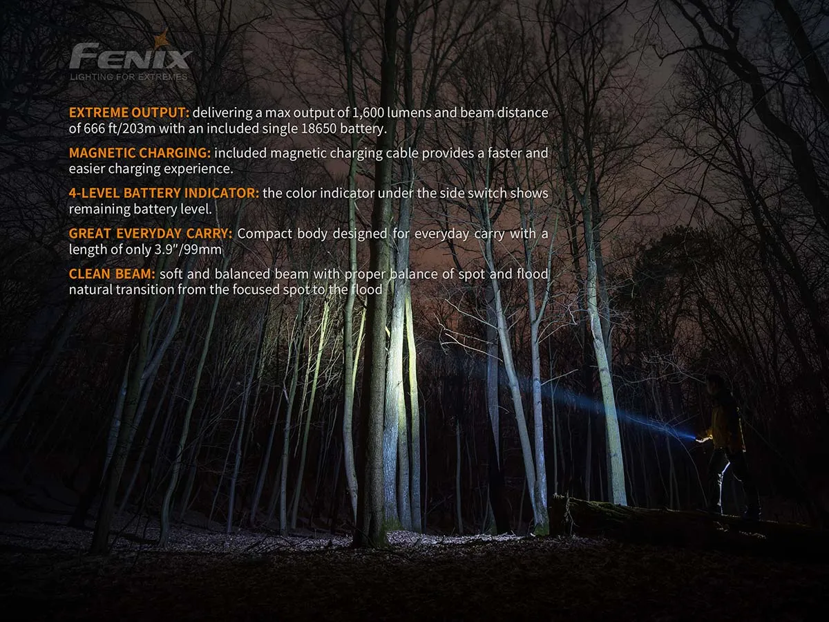 Fenix E30R Rechargeable Flashlight 1600 lumens