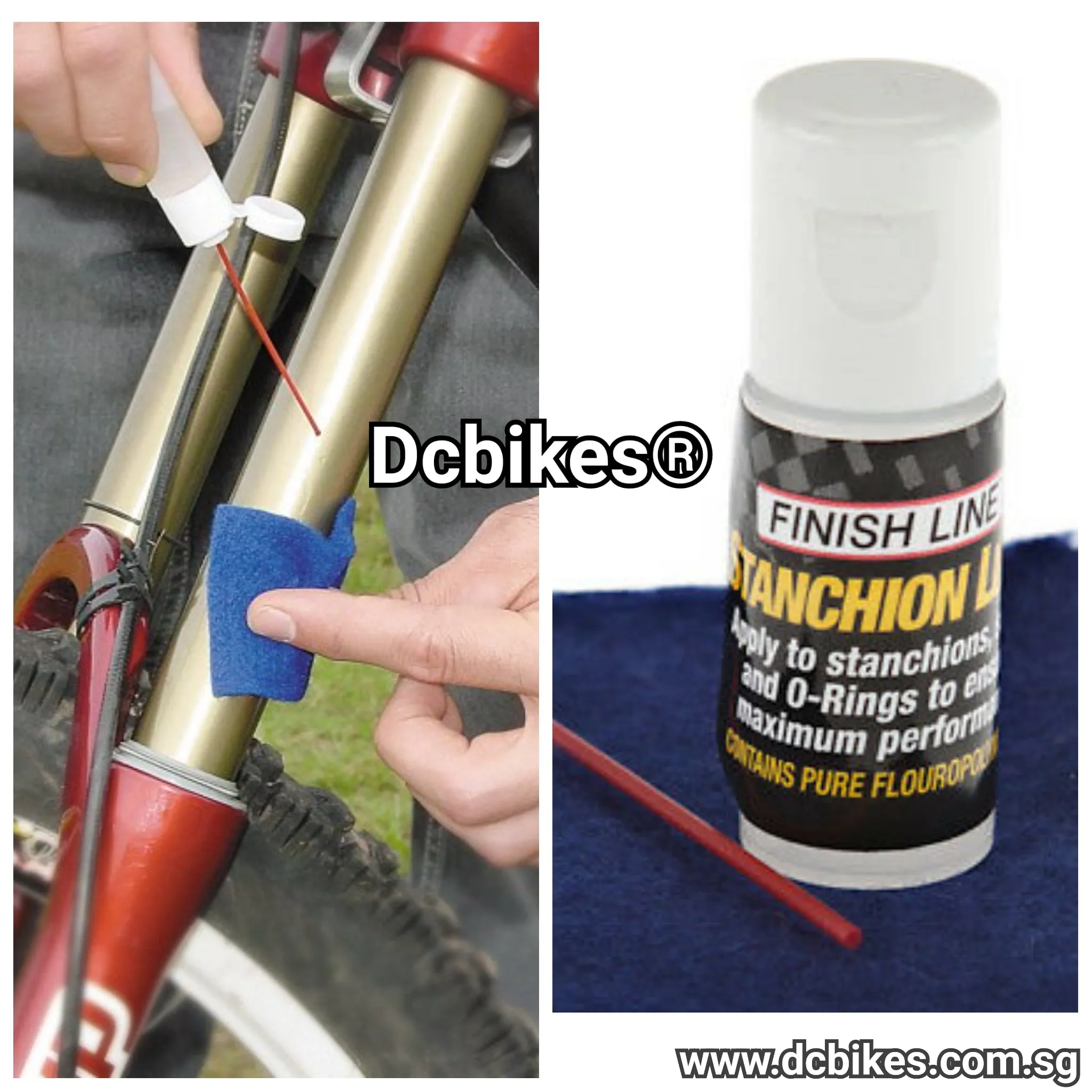 Finish Line MTB Fork Stanchion Fluoro Suspension Lube Lubricant Bottle 15g