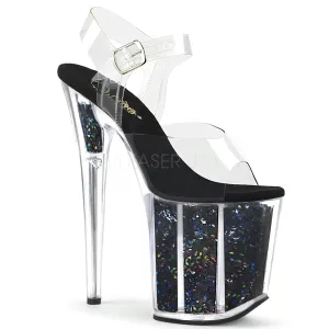 FLAMINGO-808GF  Clear/Black Multi Glitter