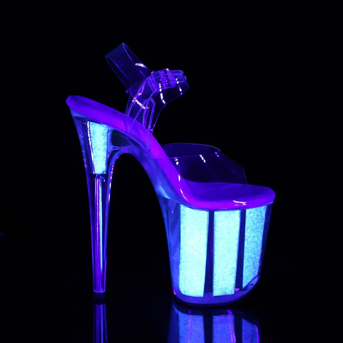 FLAMINGO-808UVG  Clear/Neon Opal Glitter