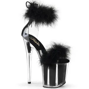 FLAMINGO-824F  Clear-Black Fur/M