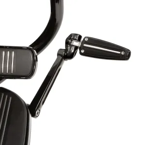 Frame Mounted Adjustable Highway Peg Mounts, Long, Black
