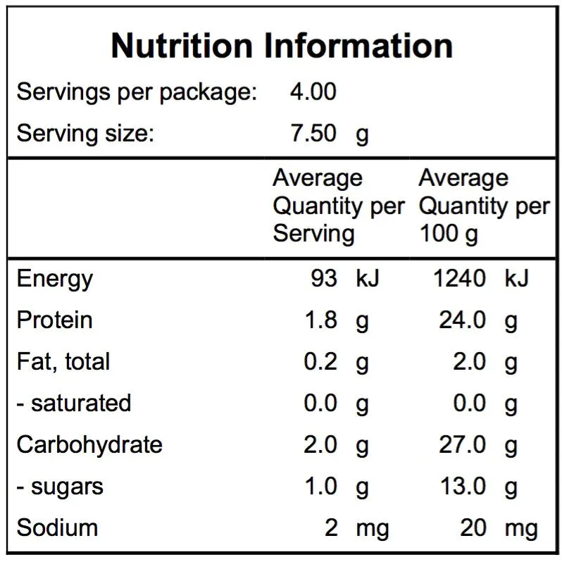 Freeze Dried Beans 30g