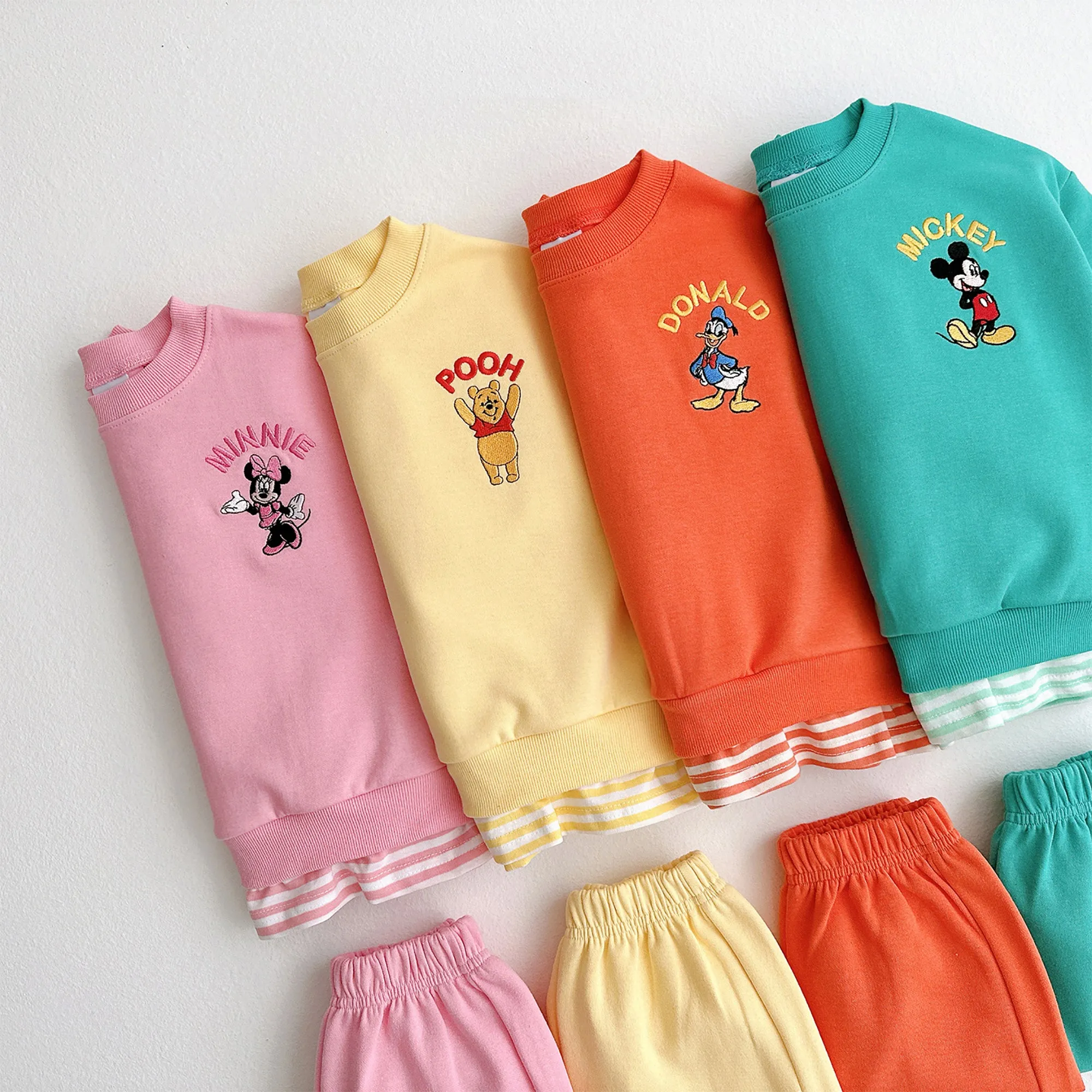 Friends Embroidered Sweat Set - Turq