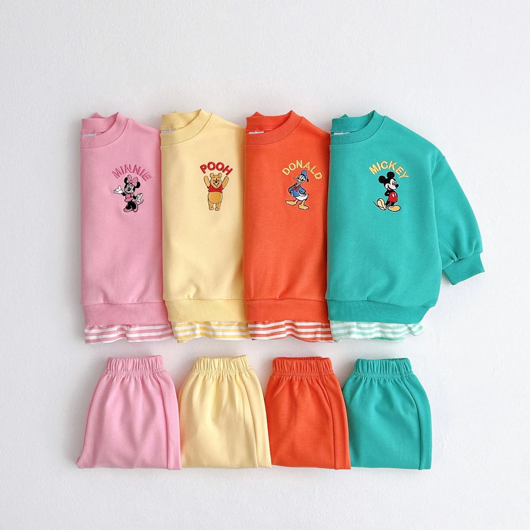 Friends Embroidered Sweat Set - Turq