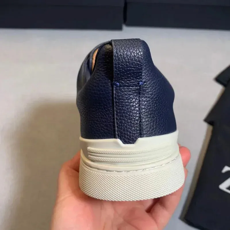 From The Factory Top Layer Cow Leather Breathable Summer Casual Shoes Luxury Deer Skin Board Versatile New Men's Shoes