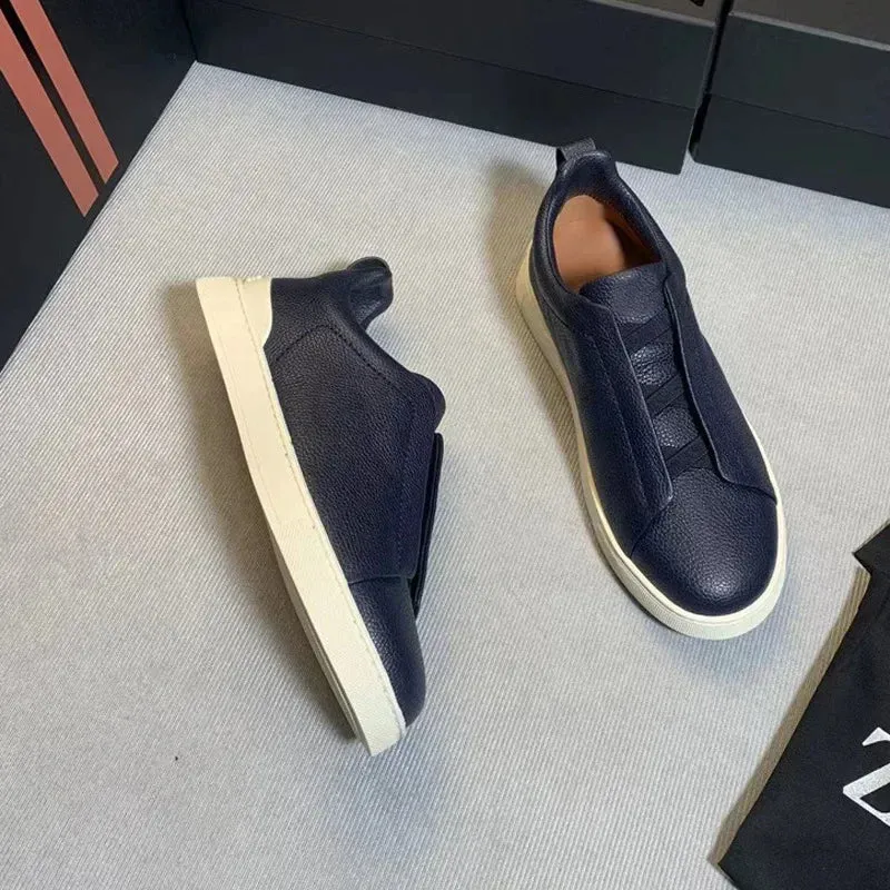 From The Factory Top Layer Cow Leather Breathable Summer Casual Shoes Luxury Deer Skin Board Versatile New Men's Shoes