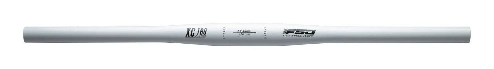 FSA XC 180 Alloy Flat Bar - 600mm Width - 31.8mm - White