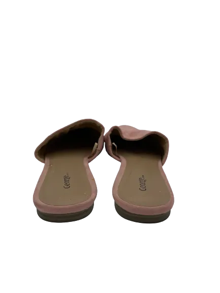 George Pink Faux Suede Slip Ons