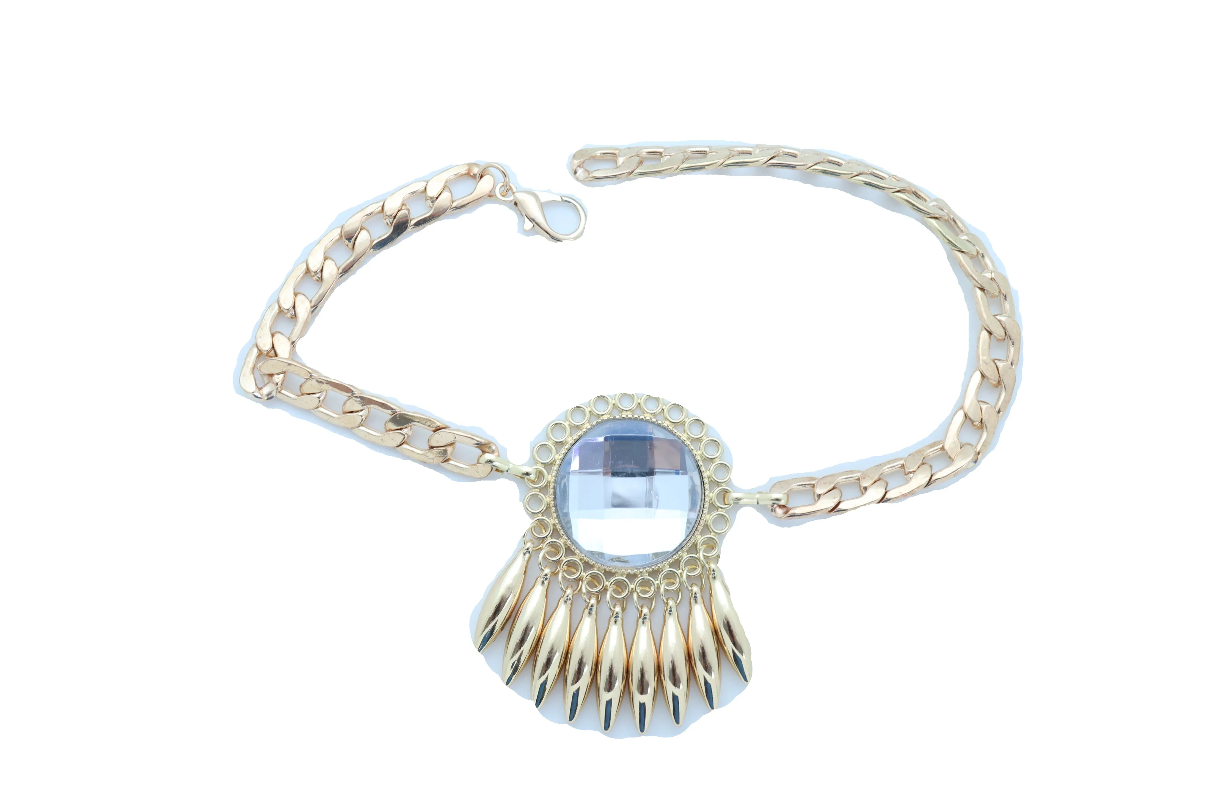 Gold Metal Boot Chain Bracelet Shoe Anklet Bling Sun Flower Shiny Charm