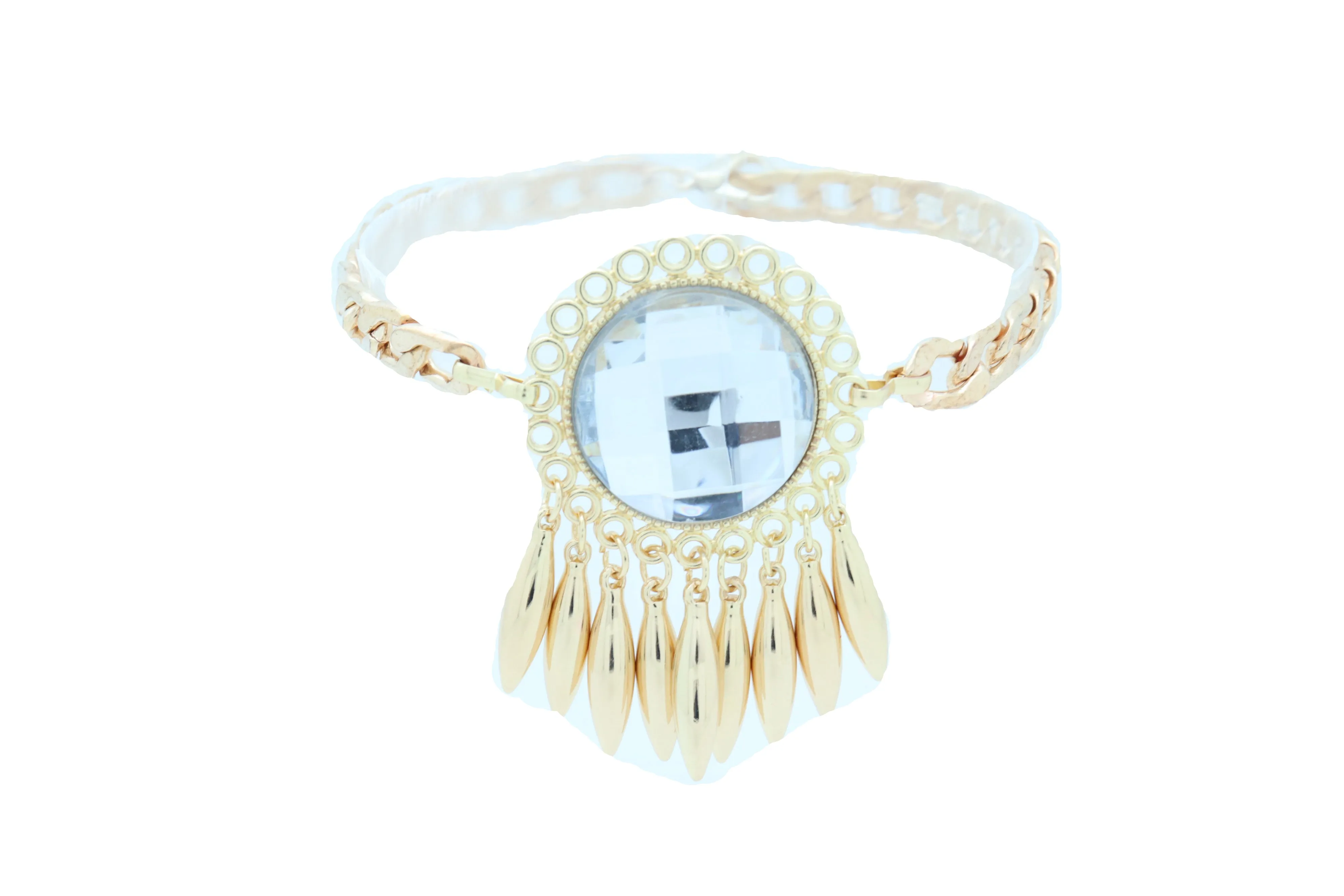 Gold Metal Boot Chain Bracelet Shoe Anklet Bling Sun Flower Shiny Charm