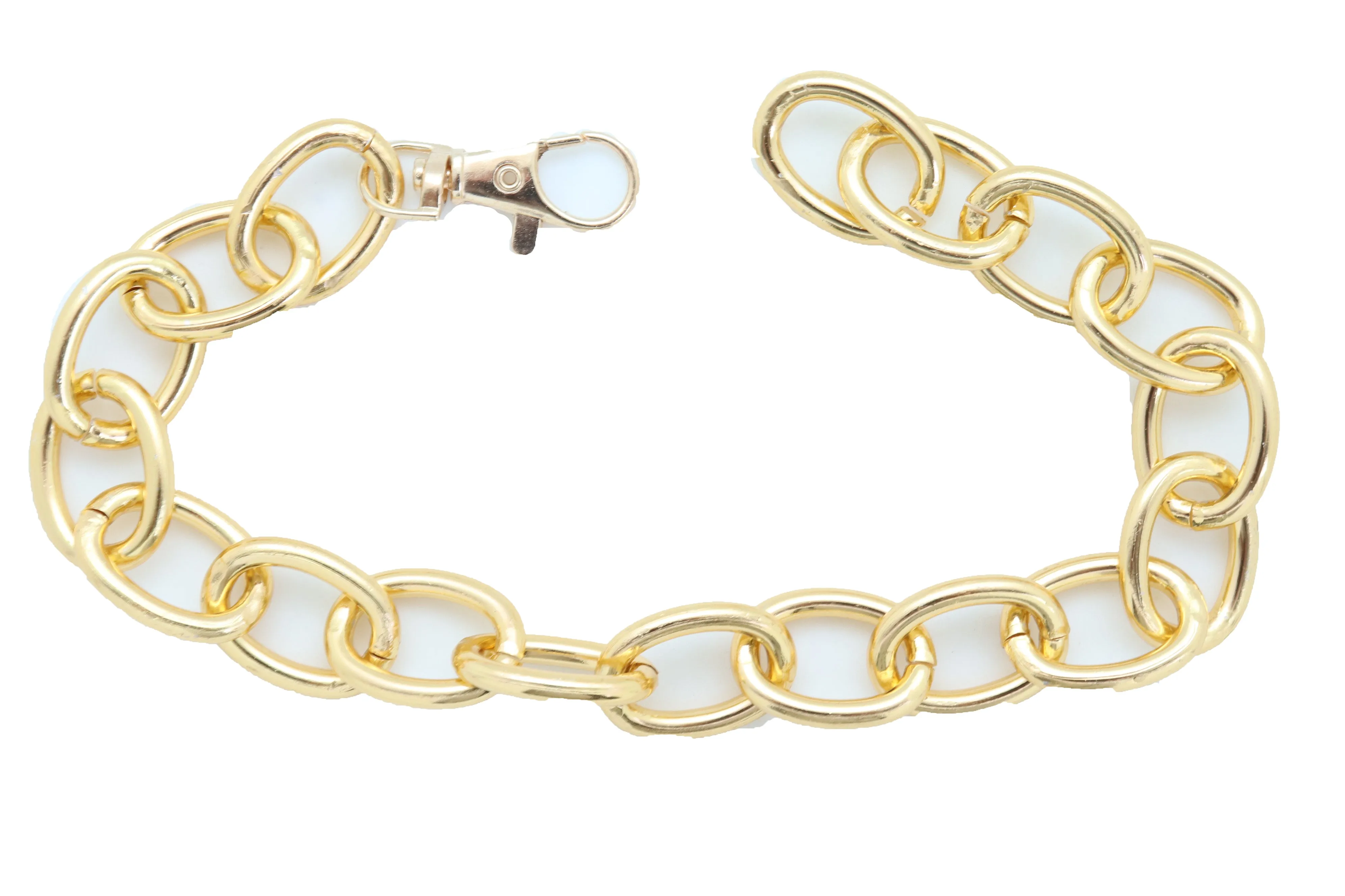 Gold Metal Chunky Chain Thick Links Boot Bracelet Shoe Band Anklet Strap