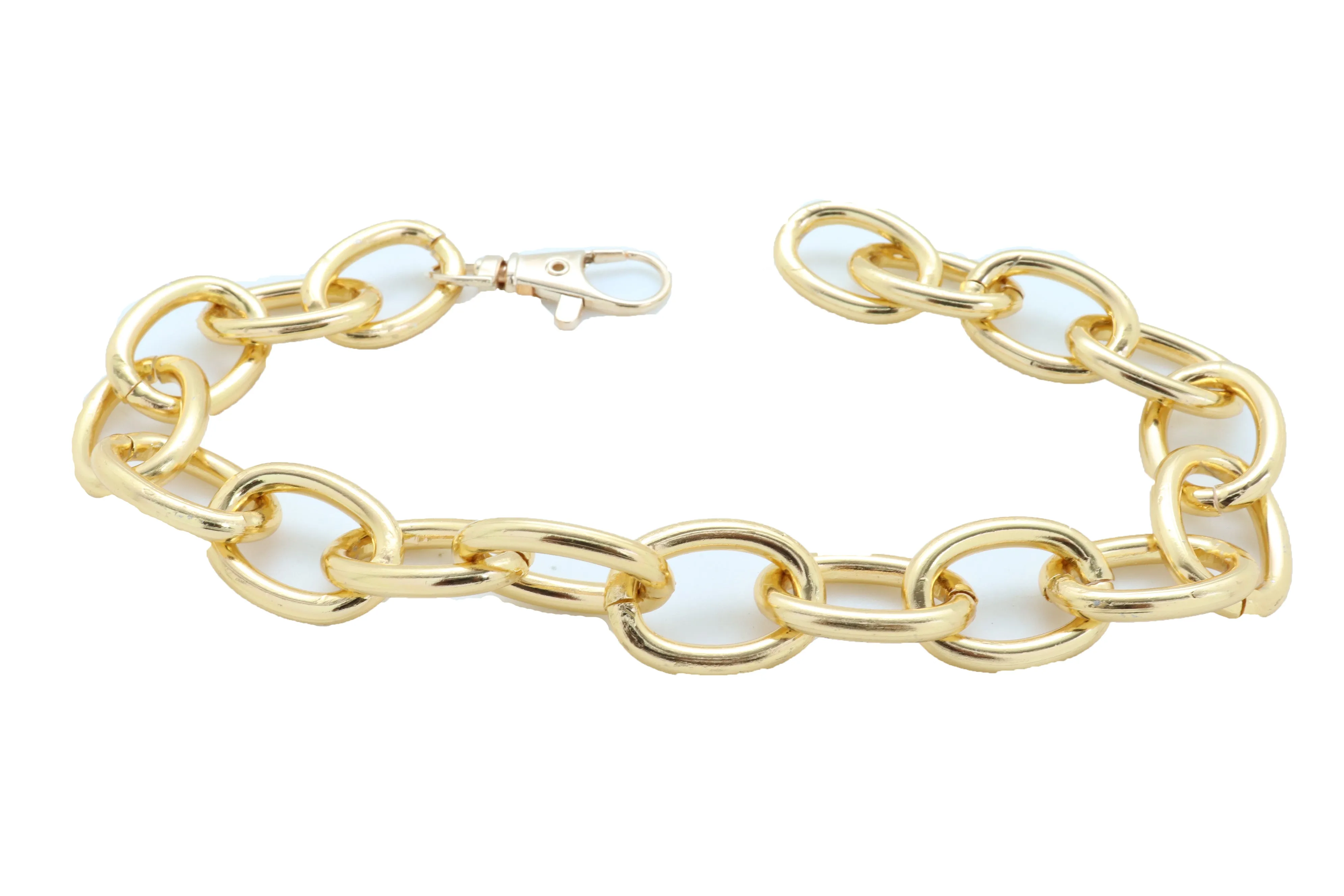 Gold Metal Chunky Chain Thick Links Boot Bracelet Shoe Band Anklet Strap