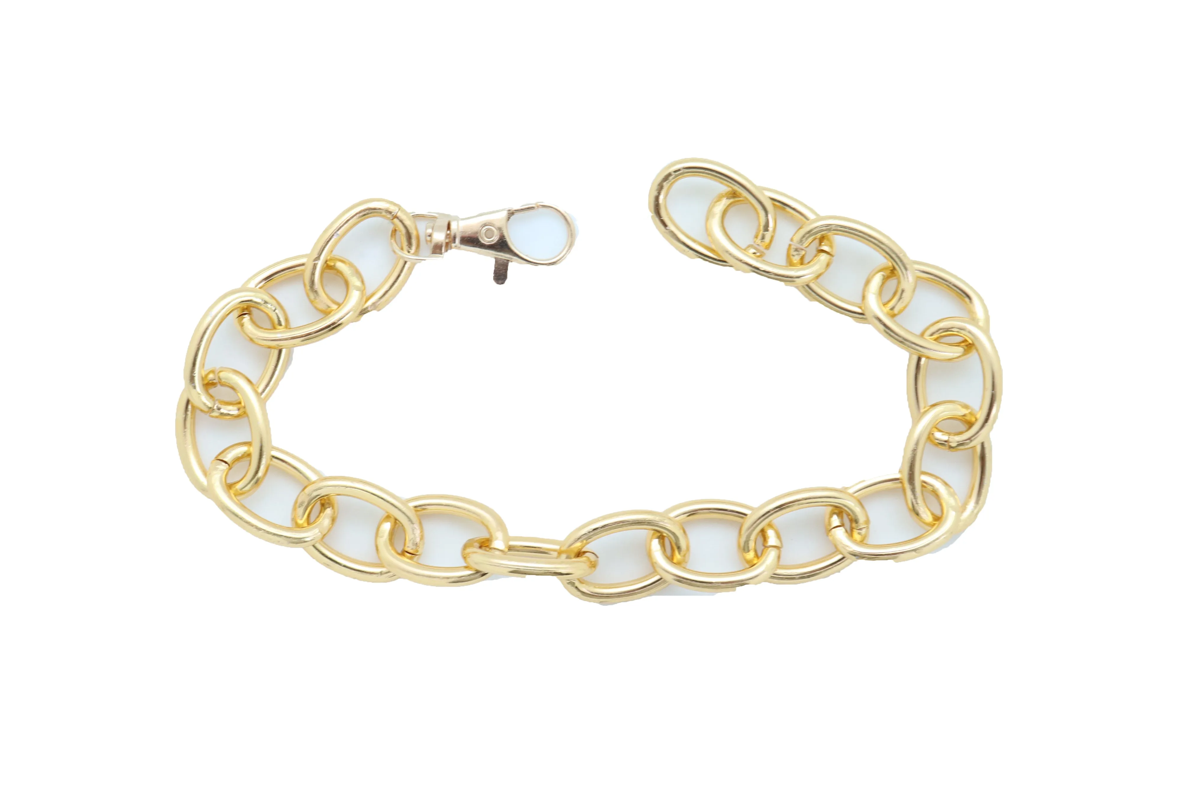 Gold Metal Chunky Chain Thick Links Boot Bracelet Shoe Band Anklet Strap