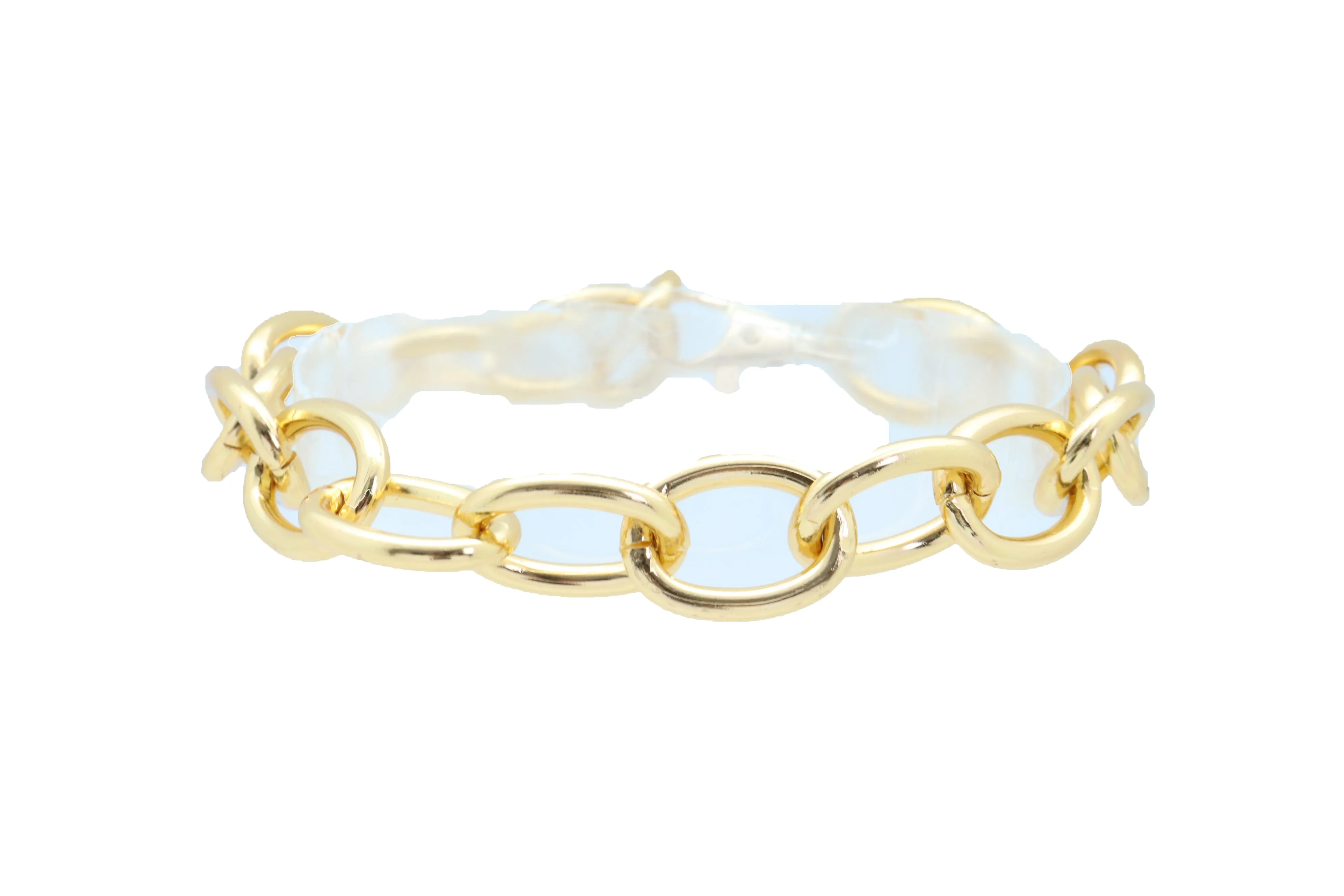 Gold Metal Chunky Chain Thick Links Boot Bracelet Shoe Band Anklet Strap
