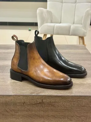 Goodyear welted Chelsea Boot: Fire Patina