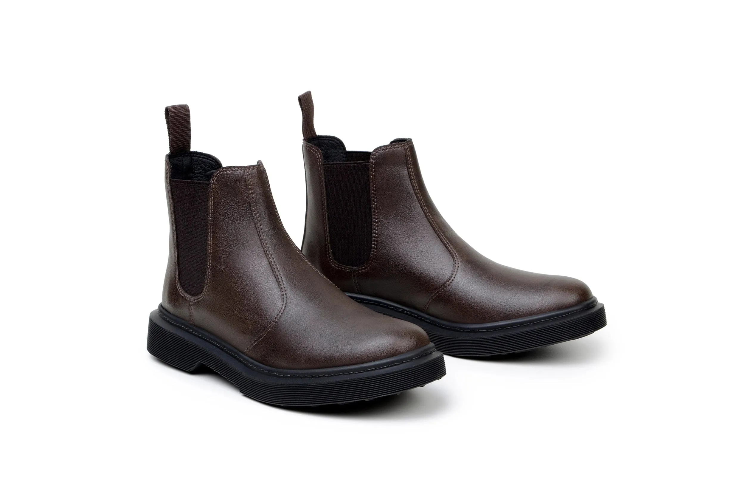 Green Laces x King55 Chelsea Vegan Leather Boots | Espresso Brown
