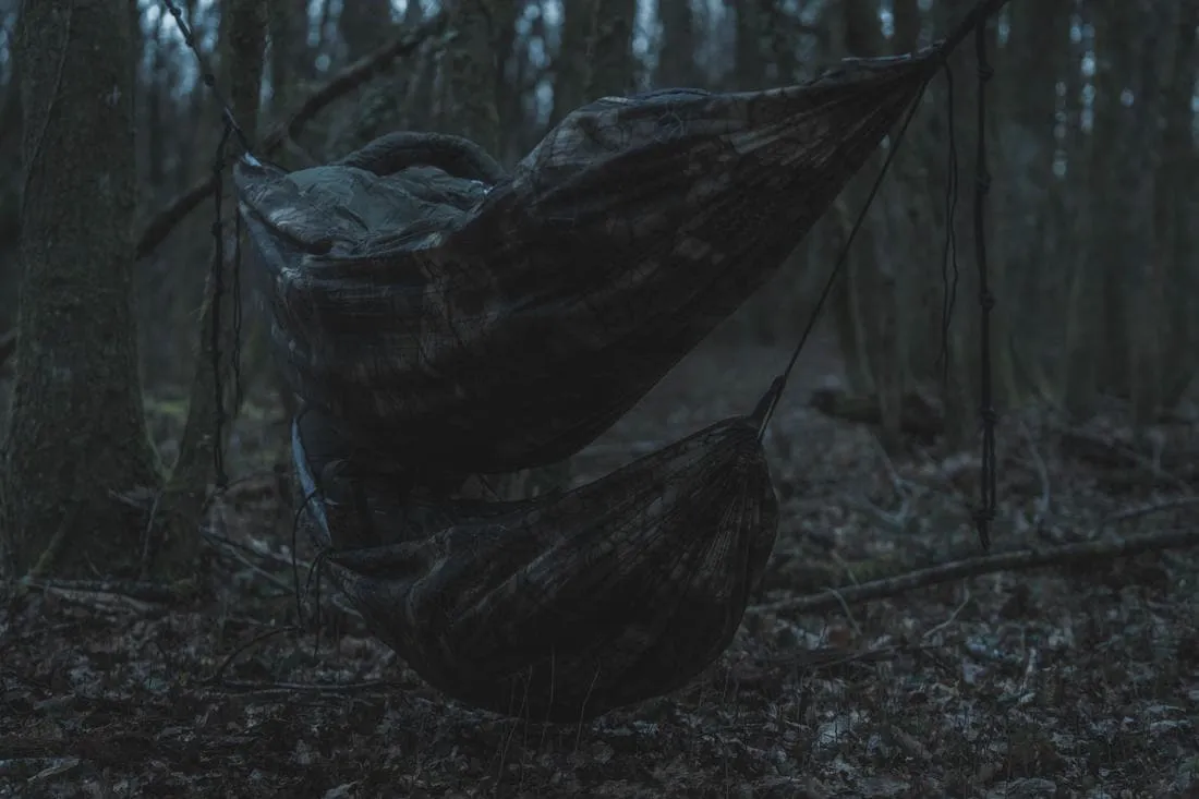Hamac Bushcraft Résistant 1 personne Camouflage Furtiv