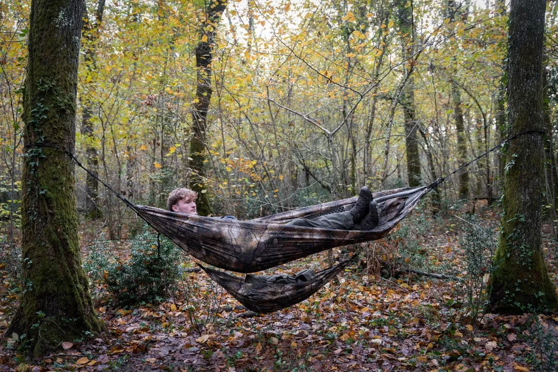 Hamac Bushcraft Résistant 1 personne Camouflage Furtiv