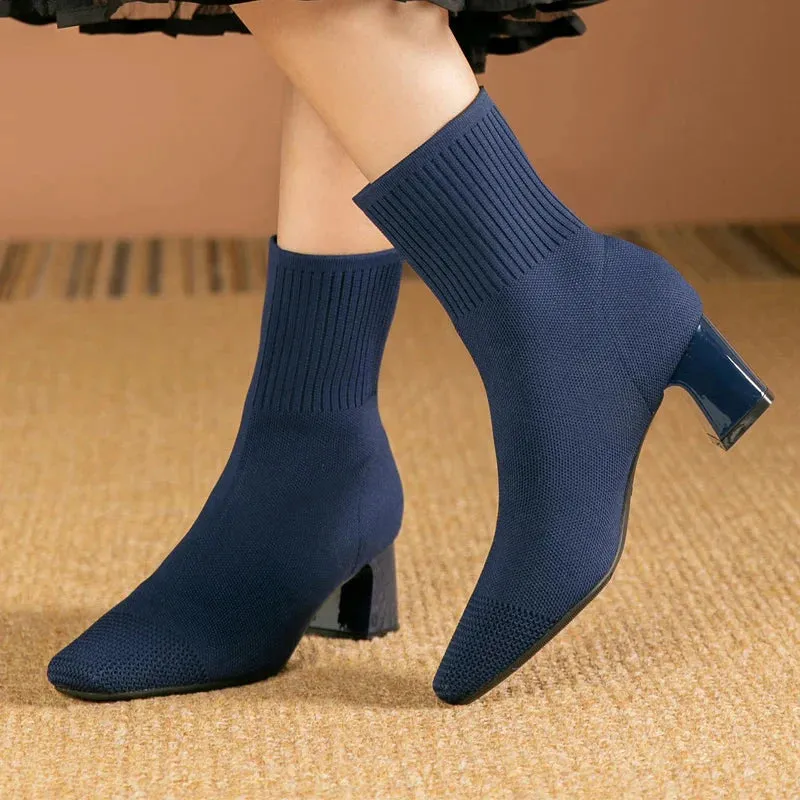 High Heel Luxe™ | Women's High Heel Boots | Faux Leather, Pointed Toe Design & Comfortable Fit