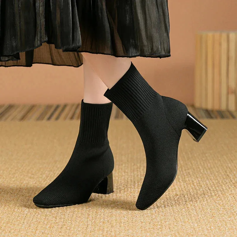 High Heel Luxe™ | Women's High Heel Boots | Faux Leather, Pointed Toe Design & Comfortable Fit