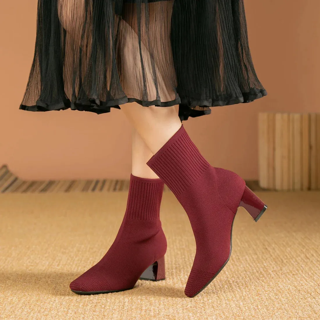 High Heel Luxe™ | Women's High Heel Boots | Faux Leather, Pointed Toe Design & Comfortable Fit