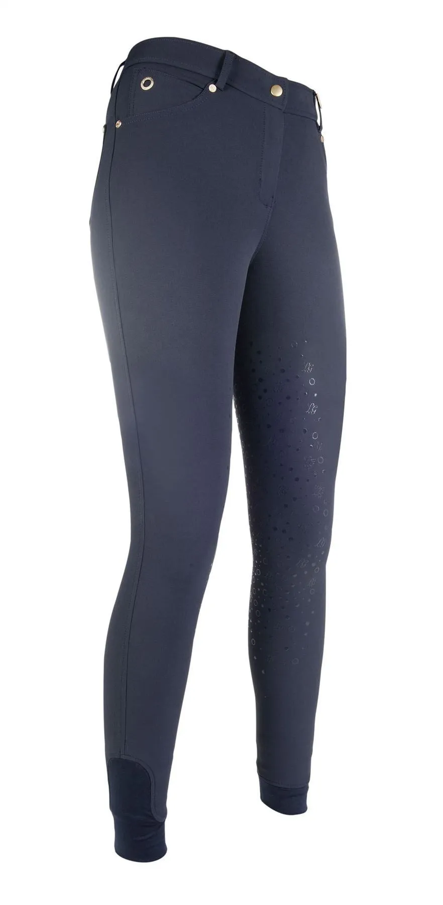HKM Riding Breeches Lg Basic Silicone Full Seat