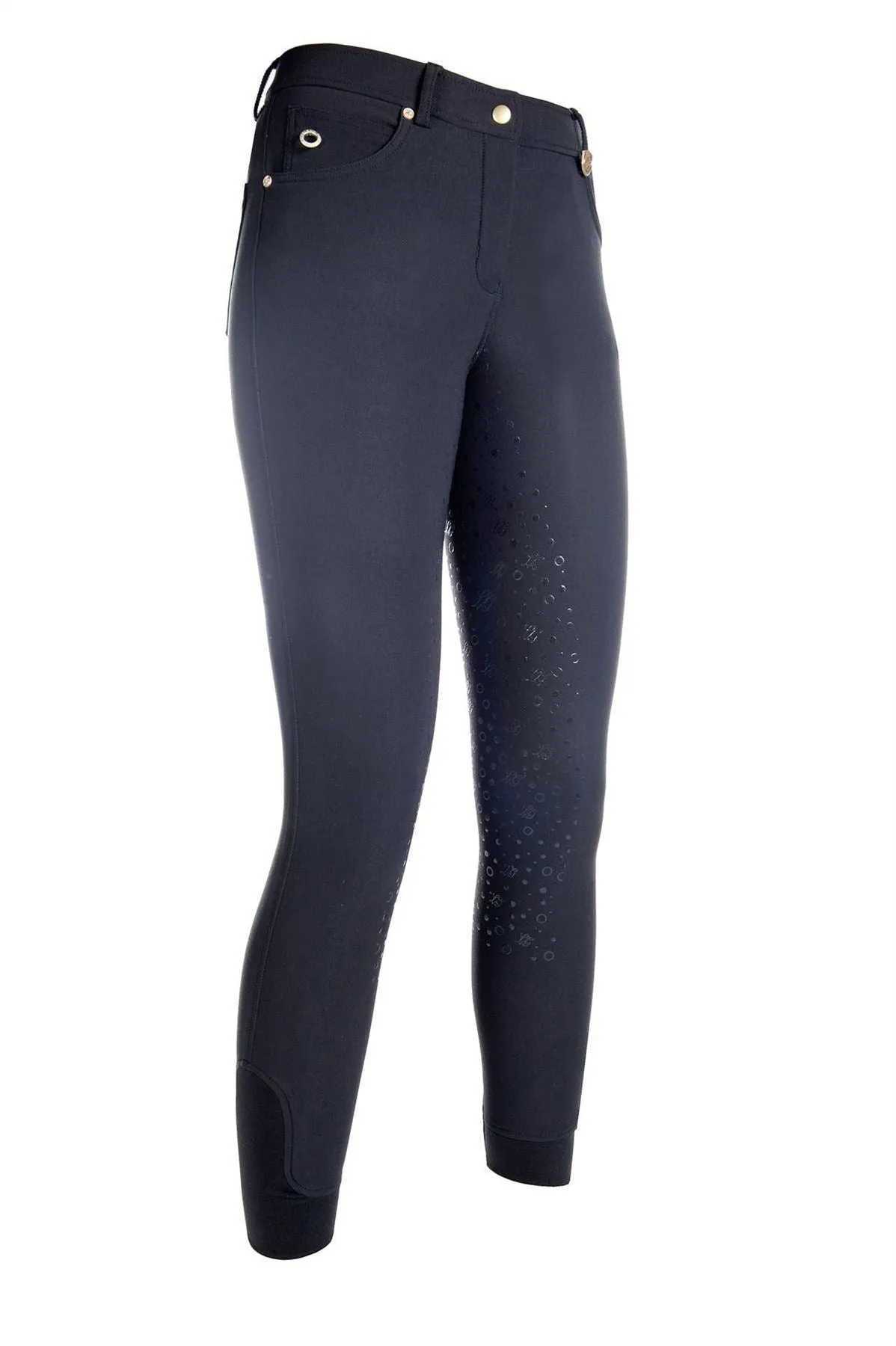 HKM Riding Breeches Lg Basic Silicone Full Seat
