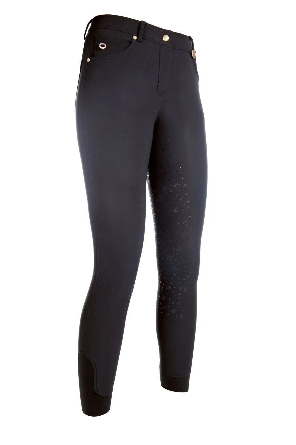 HKM Riding Breeches Lg Basic Silicone Full Seat
