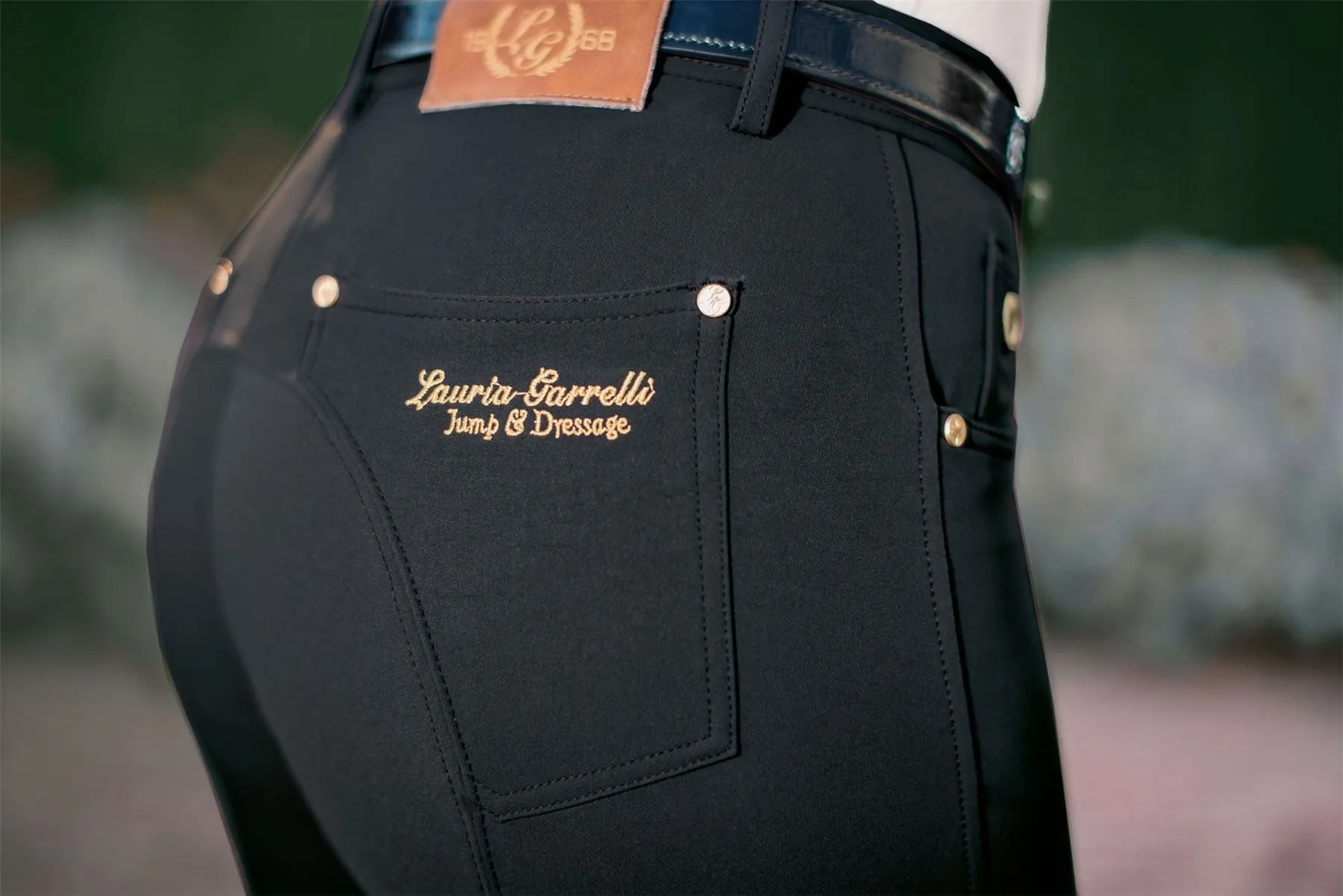 HKM Riding Breeches Lg Basic Silicone Knee Patch