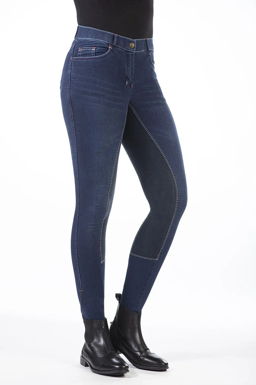 HKM Riding Breeches Summer Denim 3/4 Alos Seat