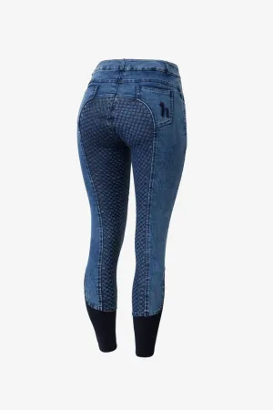 Horze Delia Ladies Denim Breeches Light Denim