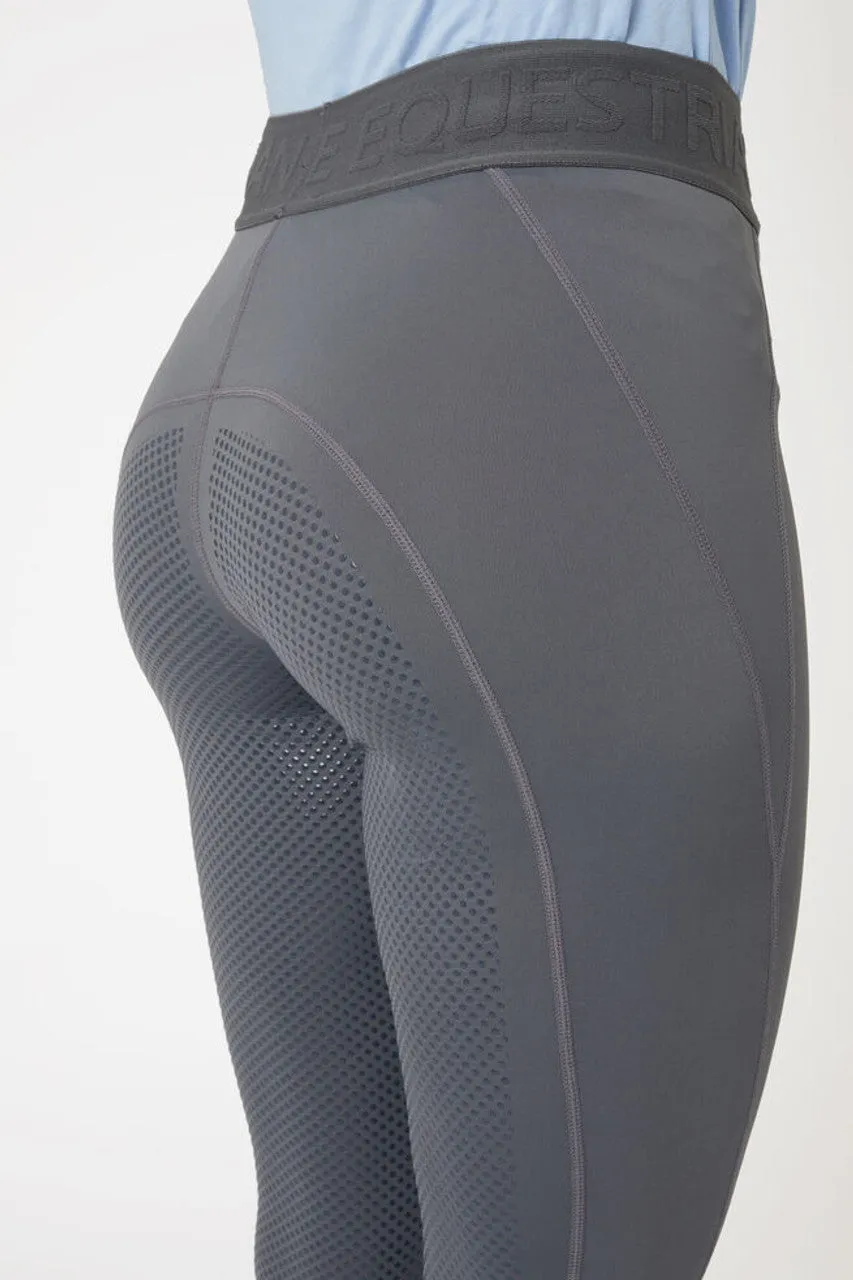 Horze Madison Ladies Silicone FS Tights Smoked Pearl Grey