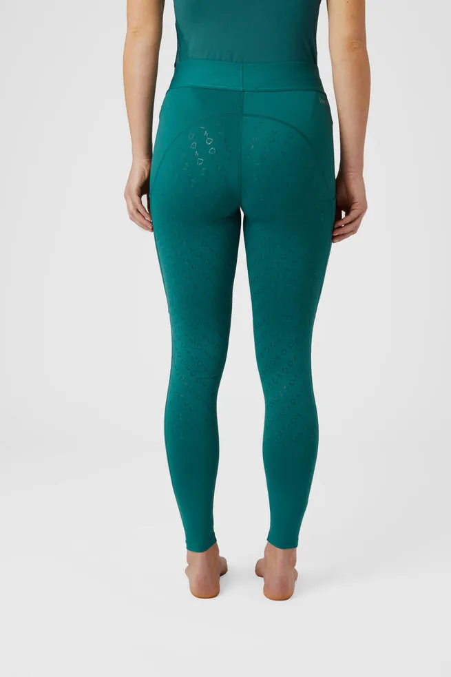 Horze Nadia 4 Pocket Ladies Tights Storm Green
