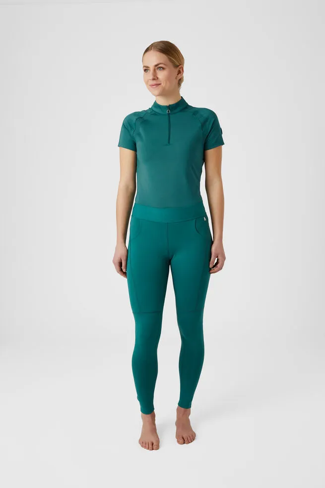 Horze Nadia 4 Pocket Ladies Tights Storm Green